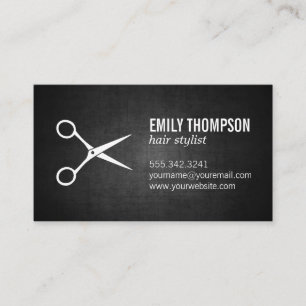 Stylist Shears Dark Texture Background Business Card