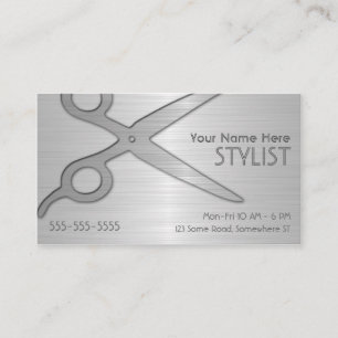 Stylist Silver Appointment Business Card