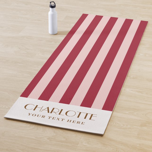 Stylist Stripes Personalised gifts Monogram Logo Y Yoga Mat (In Situ)