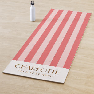 Stylist Stripes Personalised gifts Monogram Logo Yoga Mat