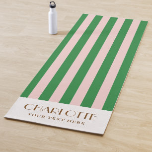 Stylist Stripes Personalised gifts Monogram Logo Yoga Mat