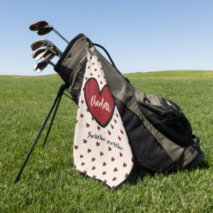 Stylist Sweet Heart Personalised gifts template Golf Towel