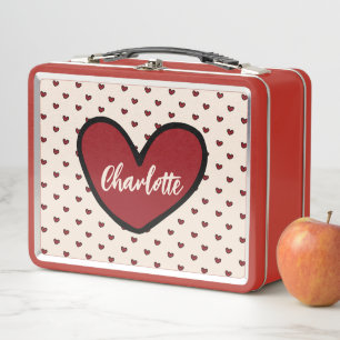Stylist Sweet Heart Personalised gifts template  Metal Lunch Box