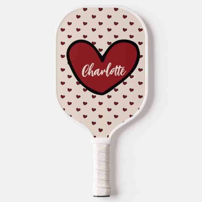Stylist Sweet Heart Personalised gifts template  Pickleball Paddle (Front)