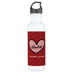 Stylist Sweet Heart Personalized gifts template 710 Ml Water Bottle