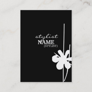 Stylist Vertical Black Shubby Appointment Card