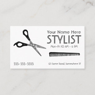 Stylist White Appointment Business Card