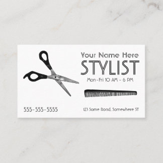 Stylist White Appointment Business Card