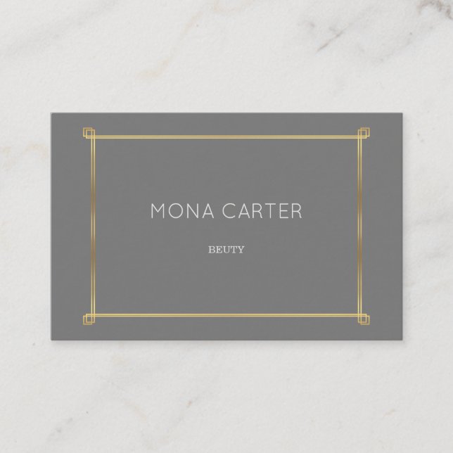 Stylistic art deco frame business card (Front)