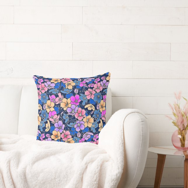 Stylistic Floral Pattern 46 Cushion (Couch)