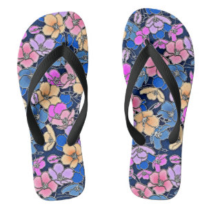 Stylistic Floral Pattern 46 Jandals