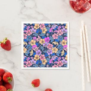Stylistic Floral Pattern 46 Napkin
