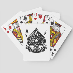 Stylized Ace of Spades — Art-Deco Vector Emblem Playing Cards