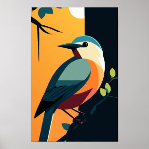 Stylized Bird Art Bird Gallery Art Bird of PreyArt Poster