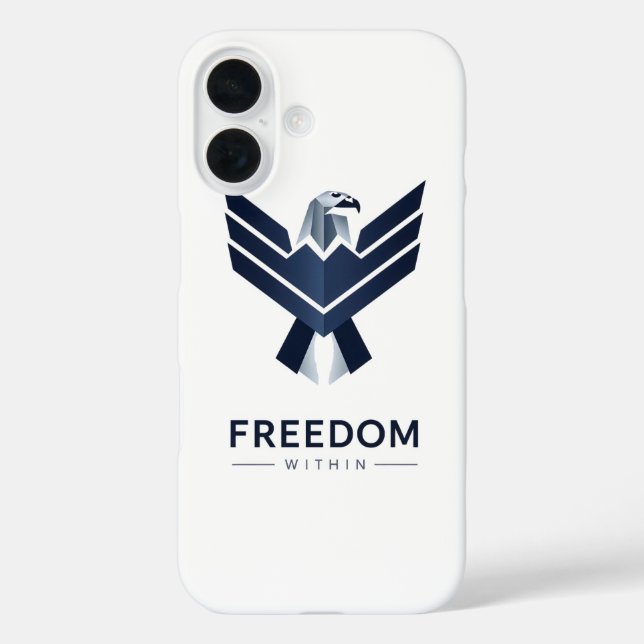 Stylized Blue Eagle "Freedom Within" Case-Mate iPhone Case (Back)