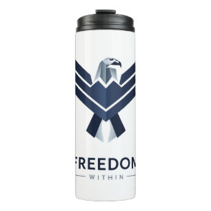 Stylized Blue Eagle "Freedom Within" Thermal Tumbler