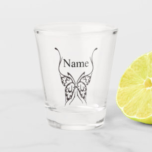 Stylized Butterfly Tattoo Thunder_Cove Shot Glass