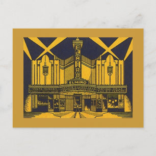 STYLIZED EL MIRO THEATRE SANTA MONICA CA Postcard