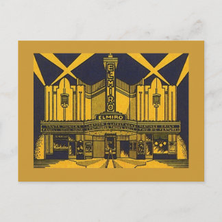STYLIZED EL MIRO THEATRE SANTA MONICA CA Postcard