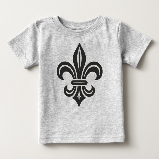 "Stylized Fleur-de-lis" Baby T-Shirt (Front)