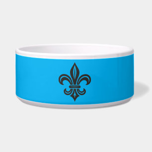 "Stylized Fleur-de-lis" Ceramic Pet Bowl