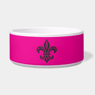 "Stylized Fleur-de-lis" Ceramic Pet Bowl