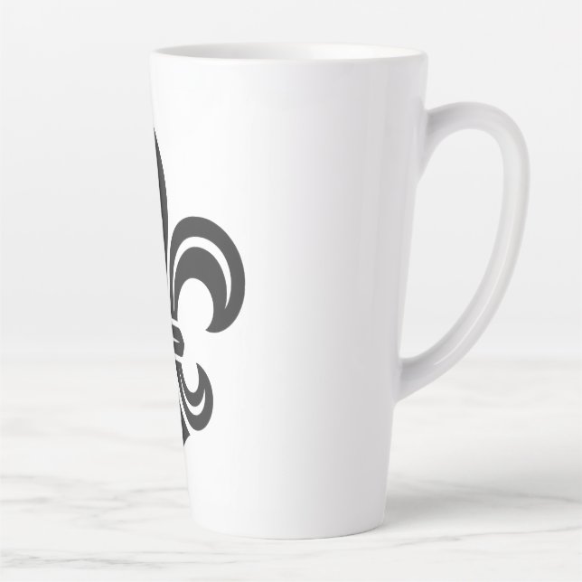"Stylized Fleur-de-lis" Latte Mug (Right)