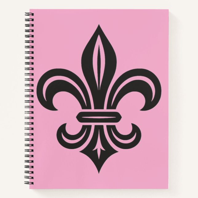 "Stylized Fleur-de-lis" Spiral Notebook (Front)