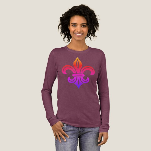 "Stylized Fleur-de-lis" T-Shirt Tri-Blend Shirt (Full Front)