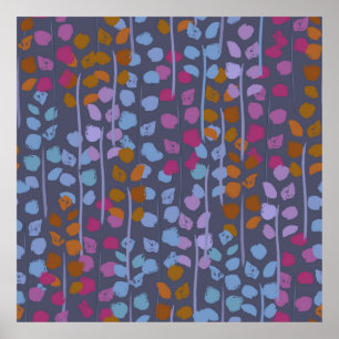 Stylized floral seamless pattern. Vintage imitatio Poster