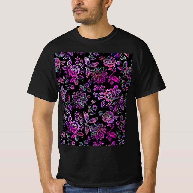 Stylized Flowers  T-Shirt (Front)