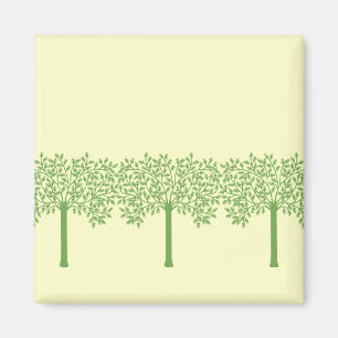 Stylized Green Tree Magnet