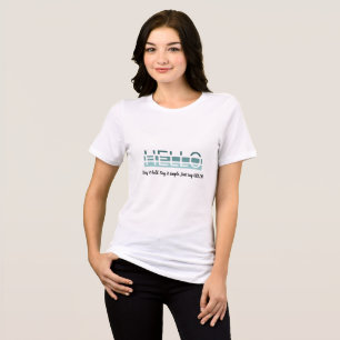 Stylized "HELLO" Gradient Typography T-Shirt Tri-Blend Shirt