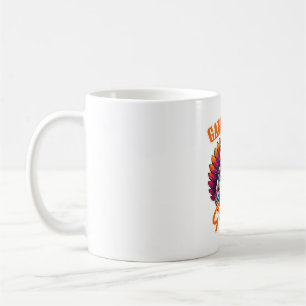 Stylized Hoodie Turkey Gamer with Distressed Orang Coffee Mug