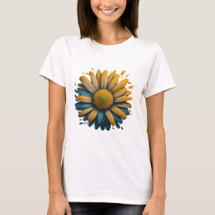  stylized image of a blooming daisy,  T-Shirt