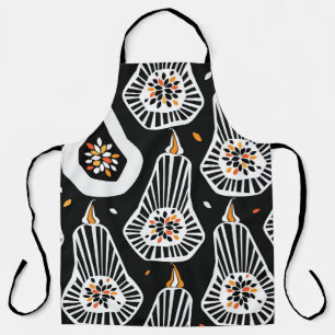 Stylized Pumpkins Seeds: Seamless Design Apron