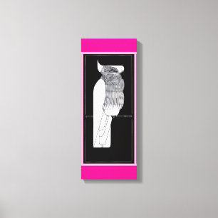 Stylized Rose-Breasted Cockatoo Pink Canvas Print