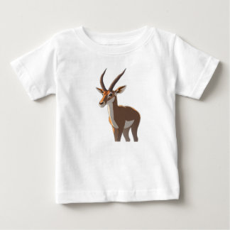 Stylized Springbok Antelope Full Body Illustration Baby T-Shirt