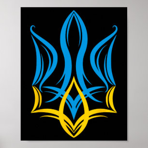 Stylized Ukrainian Coat Of Arms  Poster