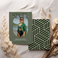 Stylsih Oval Photo & Signature 60th Birthday