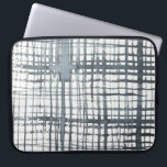 Stylus - Check Pattern Laptop Sleeve<br><div class="desc">Stylus I by Chariklia Zarris. Features stripes against a white background that create a chequered-like pattern.</div>