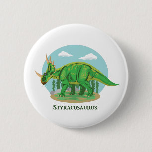 Styracosaurus 6 Cm Round Badge
