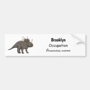 Styracosaurus cartoon illustration bumper sticker