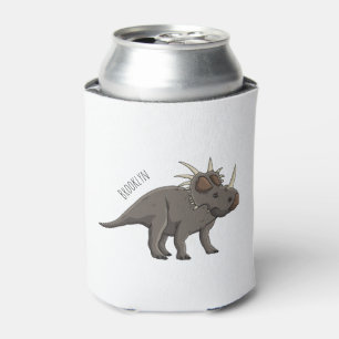 Styracosaurus cartoon illustration  can cooler
