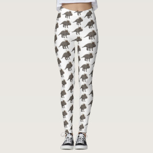 Styracosaurus cartoon illustration  leggings
