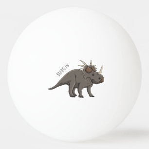 Styracosaurus cartoon illustration ping pong ball