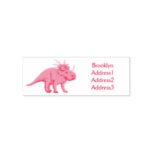Styracosaurus cartoon illustration self-inking stamp