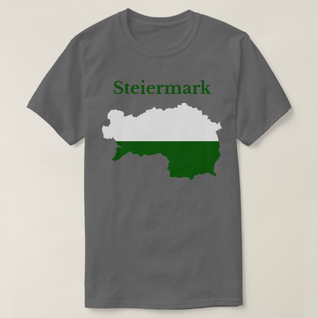 Styria Map Flag Austria T-Shirt (Design Front)