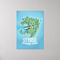 Styrsö, sweden travel poster.