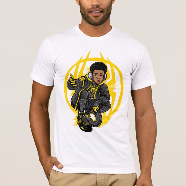 Stysa Oversized Black Printed T-Shirt (Front)